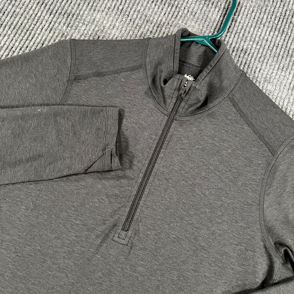 REI Coop Pullover Shirt Womens Large Black Long Sleeve 1/2 Zip Outdoor Hike Camp